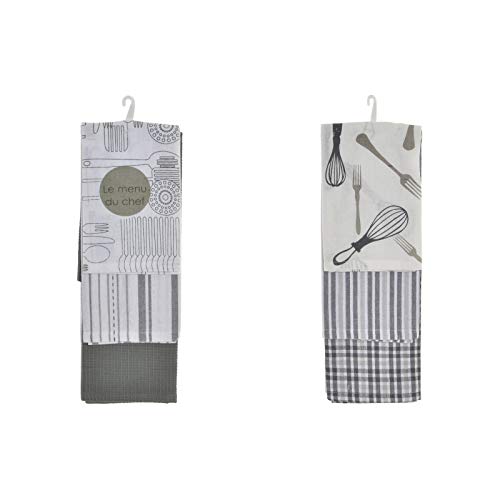 Set 2 Trapo de Cocina de Algodon Menu Chef