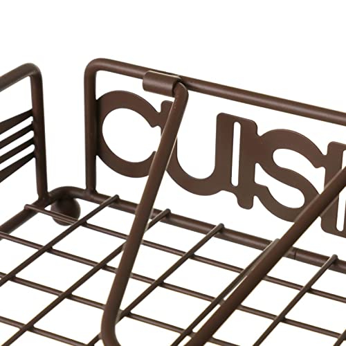 Servilletero Metalico Marron para Cocina 18x18x7 cm