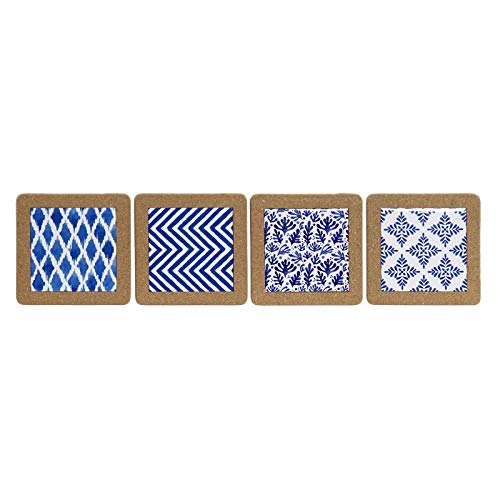 Set 4 salvamanteles gres geometrico 20x20 cm