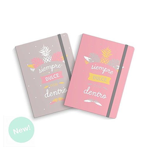 Libreta moleskin " Siempre dulce por dentro "- 10x14cm Pack 2 ud.