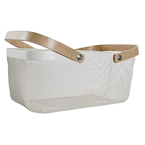 Set 2 Cesta de Metal Color Surtido Negro y Blanco