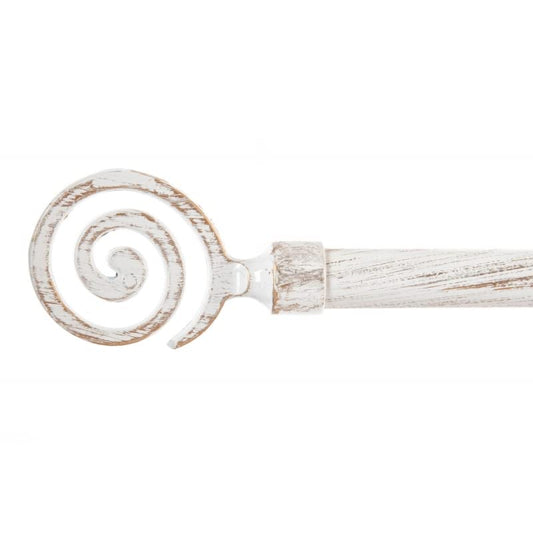 Barra de Cortina Extensible de Metal Blanca Minimalista para Dormitorio Vintage de 120-210 cm
