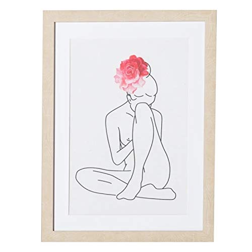 Conjunto de Cuadros Lienzo de Chica fotoimpresos con Marco