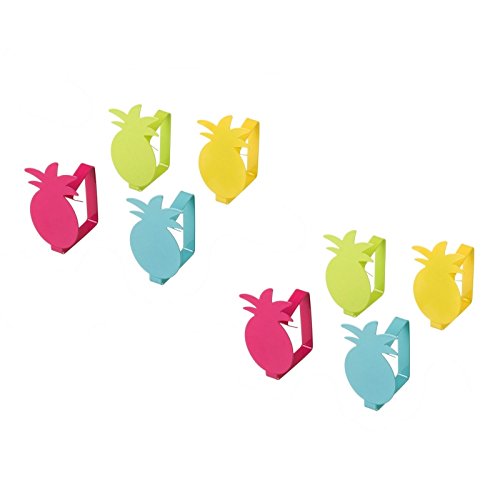 Set 8 pinza sujetamantel de acero colores