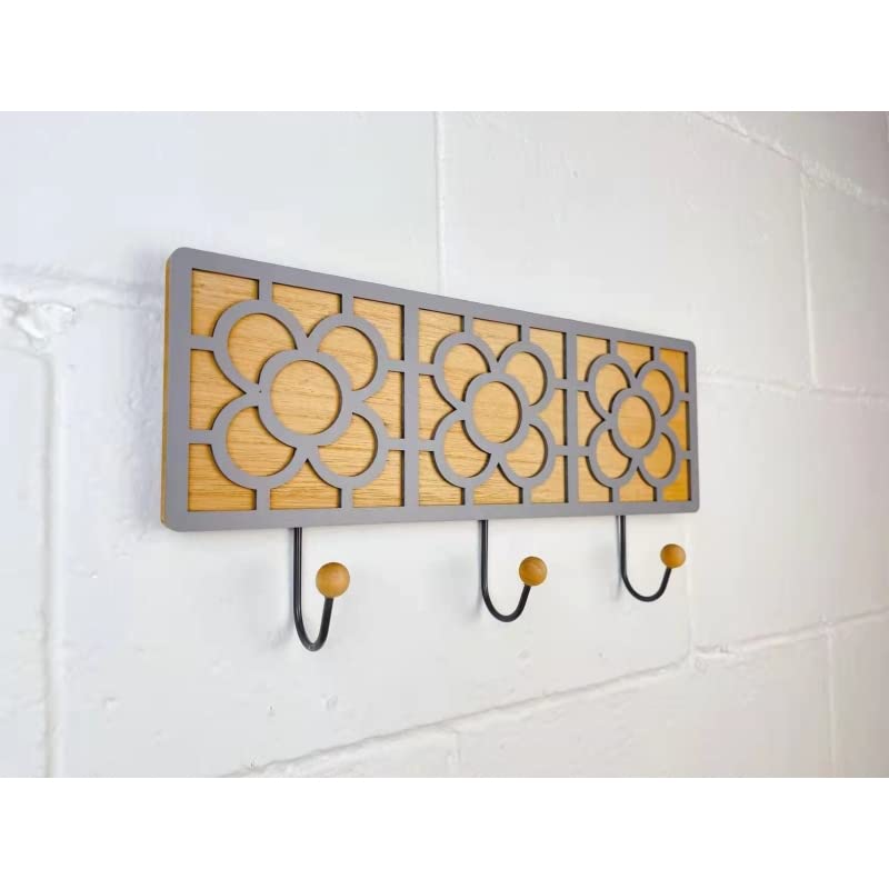 Perchero de Pared Madera de 3 Colgantes Triple Panot Barcelona