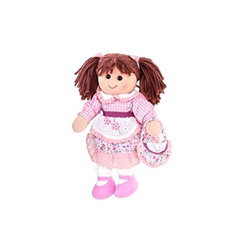 Muñeca tela rosa 35 cm
