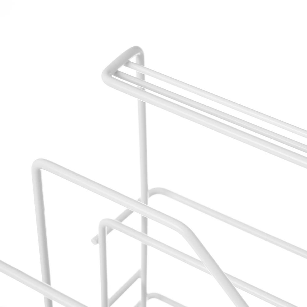 Organizador para tapas blanco de metal de 26x19x21 cm