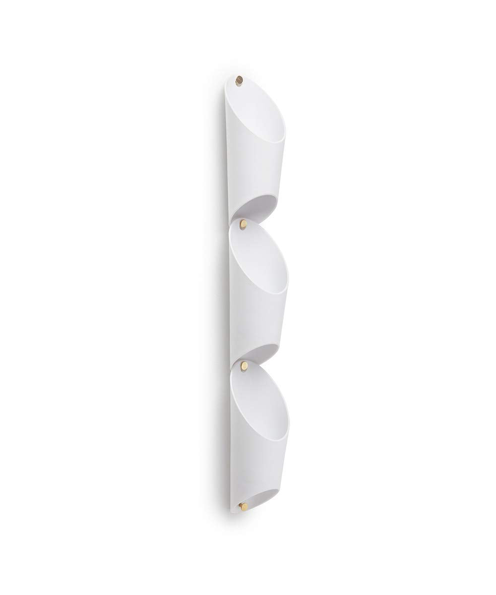 Floralink Recipientes multifuncionales de pared, Polipropileno, Blanco