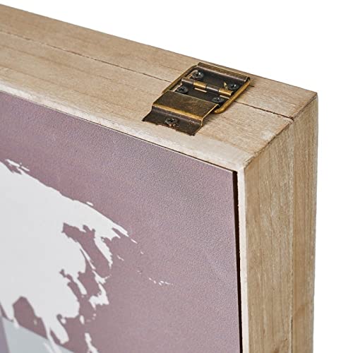 Cuadro cubrecontador Mapa de Madera MDF Gris de 46x6x31 cm Tapa de Contador para Cuadro de luz