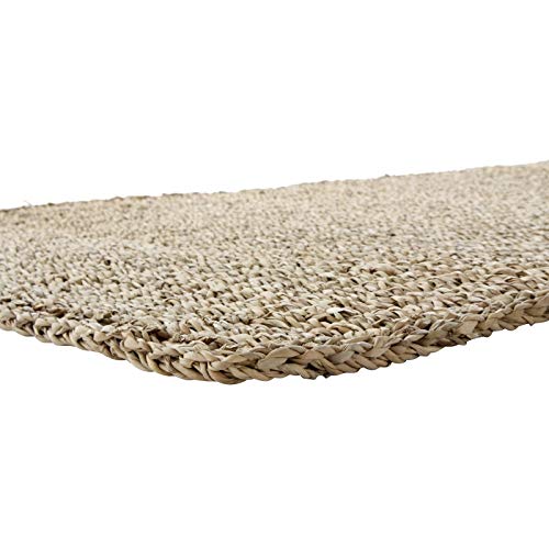 Alfombra de Fibra Natural Beige rústica para Dormitorio de 150 cm France