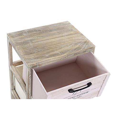 Cajonera paulownmia de Madera con 3 cajones Dormitorio