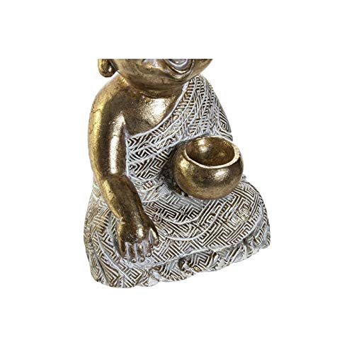 Set 3 figurita Monje de Alegria Resina decape 14,5 cm