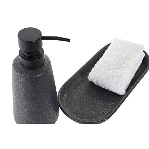 Set baño 3 Piezas Negro Porcelana