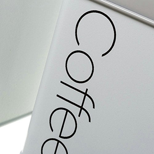 Cajas de café y té de metal blancas vintage para cocina Bretaña