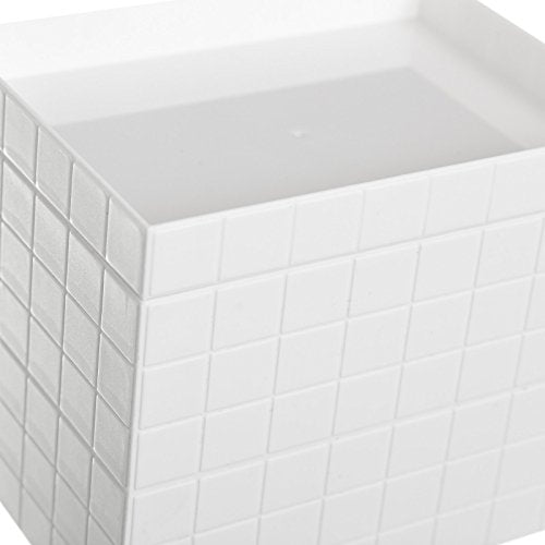 Organizador con Tapa Blanco abs para Cuarto de baño