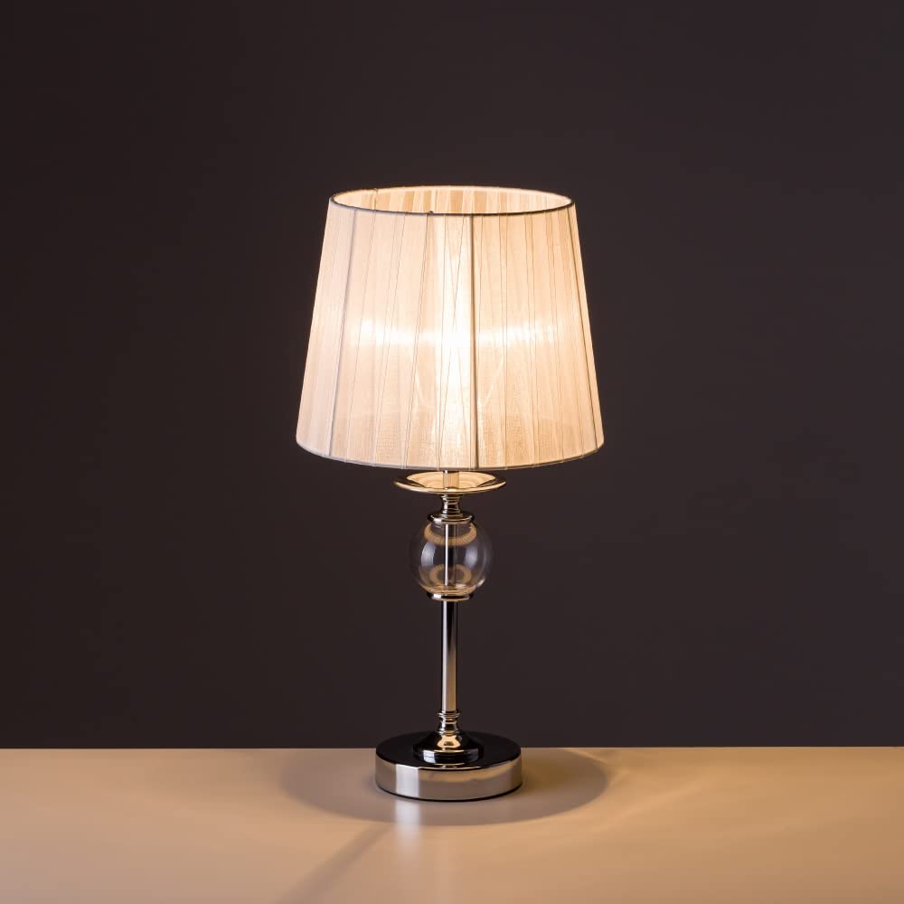 Lámpara de mesita de noche blanca de metal moderna para dormitorio Fantasy