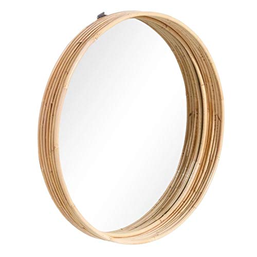 Espejo de cañas Naturales de rattán, Vintage de 59 cm