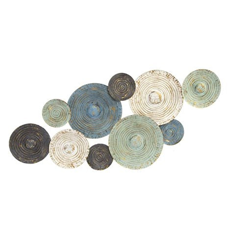 Mural de Pared Metal circulos 118x51x5 cm