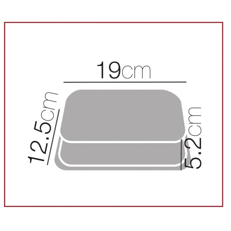 Bandeja Bambu Mantequillero Aperitivos para Servir con Tapa 19 x 12,5 x 5,2 cm (Rectangular 19 cm)