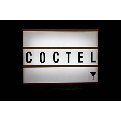 Caja de luz Lightbox A4 Color Negra con 85 Letras