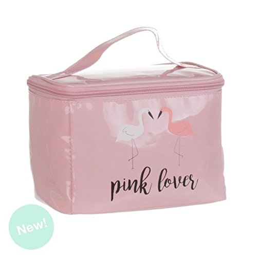 Neceser con asa Vanity diseño romantico FLAMENCOS con Cremallera