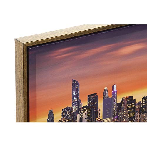 Set 2 Cuadro Lienzo Skyline Enmarcado City