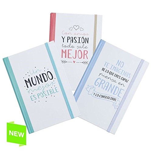 PACK 3 LIBRETA MOLESKIN FRASES 1 POR MODELO Medida: 10X14 CM
