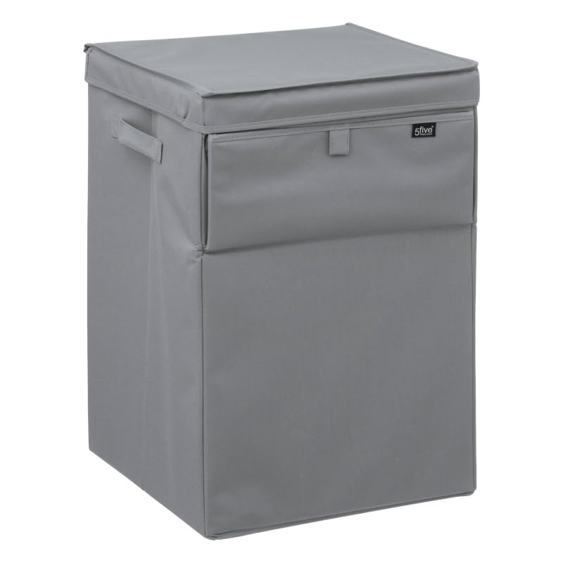 Cesto de Ropa Sucia con Tapa 65L Para la Ropa Lavandería Organización de Ropa, Rectangular