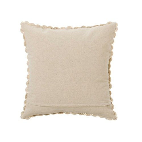 Cojínes romantico reborn algodon natural beige 40x40 cm