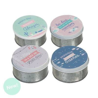 Set 4 Cajitas Metal Peq 4M