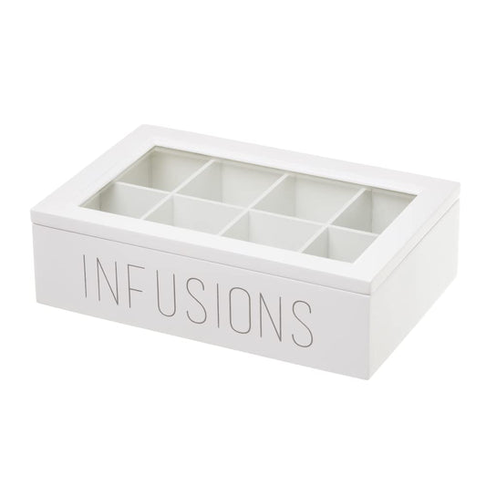 Caja infusiones de Madera Blanca Moderna para Cocina Vitta