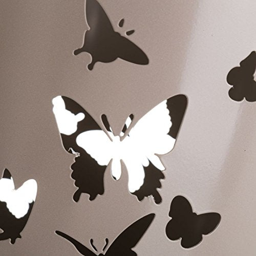 Papelera Metal Mariposa 24x19x28 cm - Beige Pardo