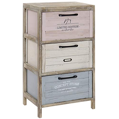 Cajonera paulownmia de Madera con 3 cajones Dormitorio