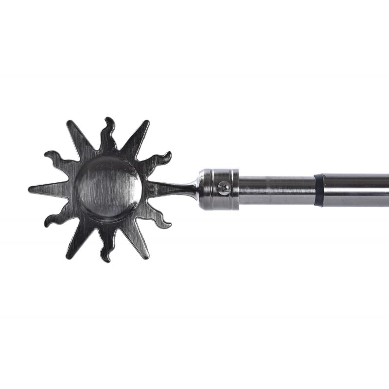 Barra de Cortina Extensibles de Metal Plateada Universal para Dormitorio o Salon de 120-210 cm