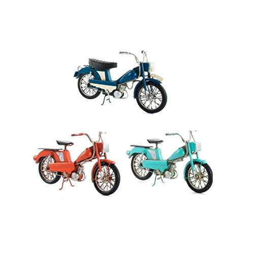 Moto decoracion metal vintage retro . - Rojo