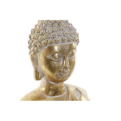 Figura Buda Resina Dorado Decoracion 24 cm
