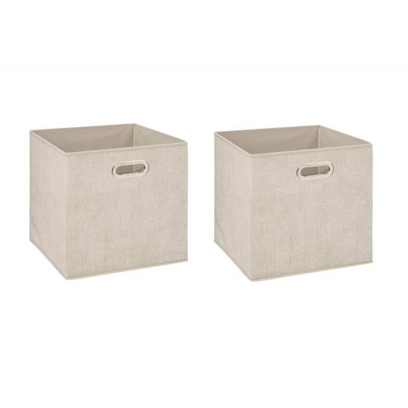 Cajas de Almacenamiento de Tela Cesta Organizador Plegable 31x31x31 cm Pack de 2 Unidades