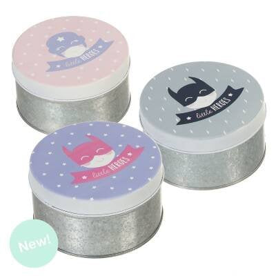 Set De 3 Cajitas Metal Med. Heroes 3M