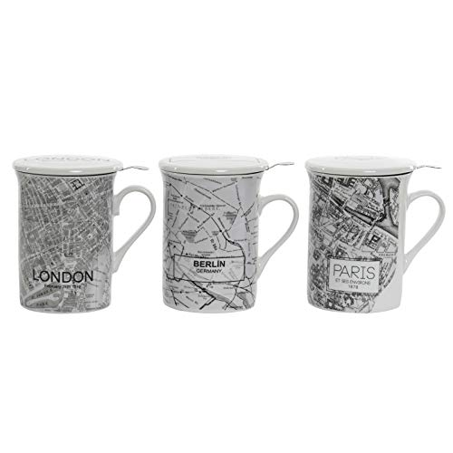 Taza Mug infusiones Ciudades 10x8cm, Porcelana