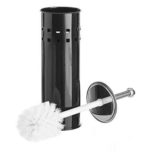 Escobillero negro metal calidad 10 x 10 x 39 cm .