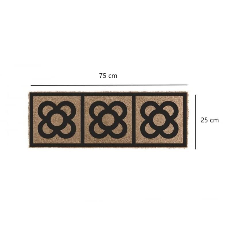Felpudo de Fibra de Coco 75x25cm Antideslizantes - Alfombras Originales para la Entrada a Casa, Pasillos, Puertas de Exterior