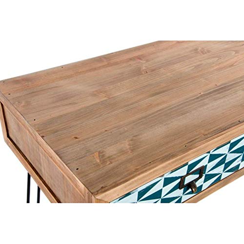 Consola madera metal 80x40x77cm natural