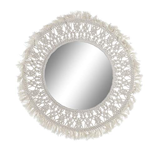 Espejo de Pared Macrame Blanco 71 cm
