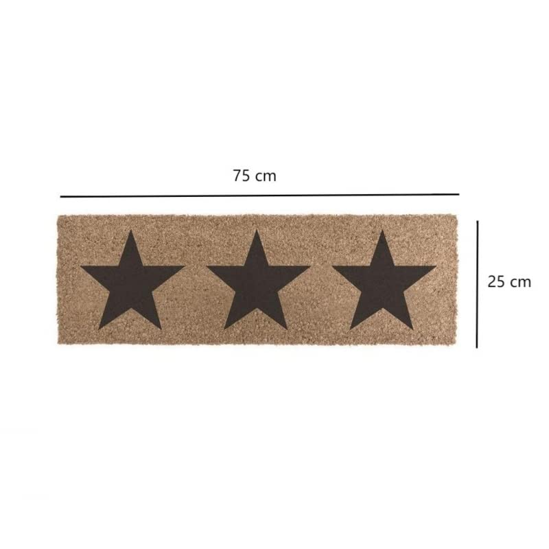Felpudo de Fibra de Coco 75x25cm Antideslizantes - Alfombras Originales para la Entrada a Casa, Pasillos, Puertas de Exterior