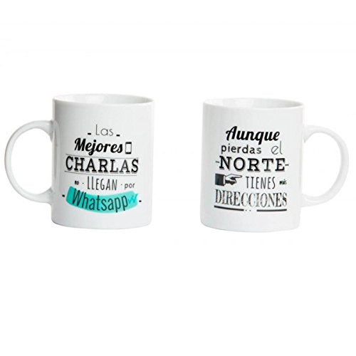 Tazas con mensaje originales Whatsapp ( Juego de 2 tazas )