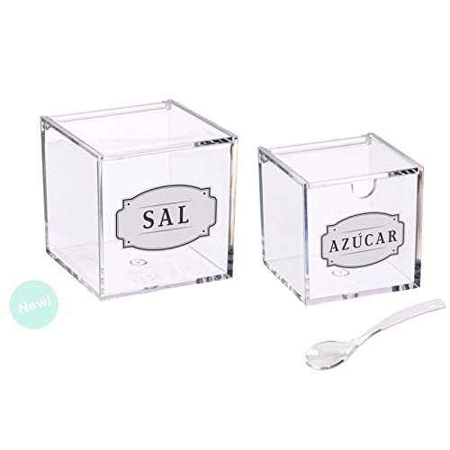 Salero y azucarero de Cocina Original metacrilato de diseño, recipientes acrilico Almacenamiento…