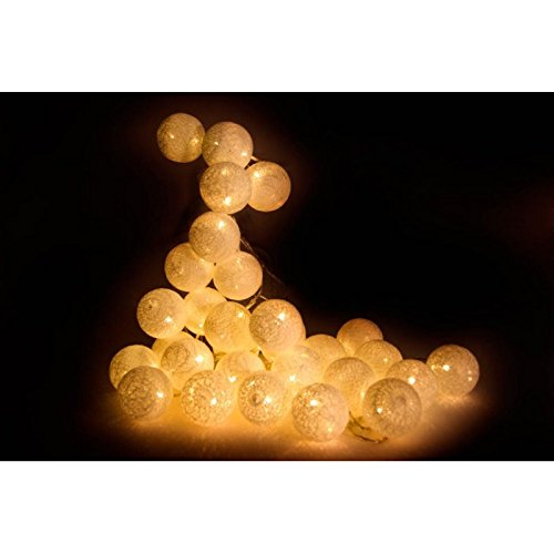Guirnalda Luz led 30 Bolas Algodon Muy romantico por Noche 6x450 cm