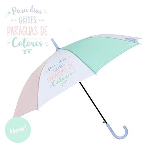 Paraguas Largo Original Colores Pastel para DIAS Grises Paraguas Colores