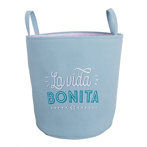 Cesto pongotodo para Ropa Sucio Vida Bonita Azul