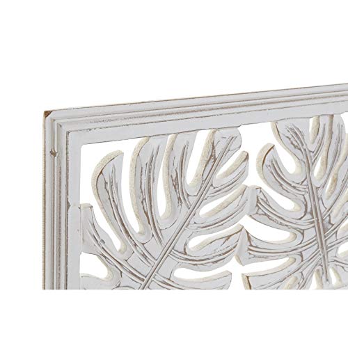 Estantería con 5 colgadores para Pared de Madera Tallado Hojas